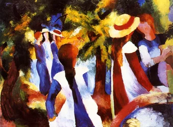 Girl under Trees